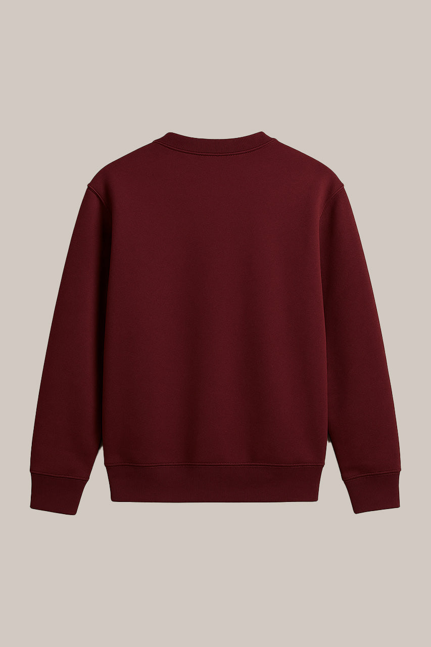Deep Maroon Sweatshirt – Bold Color, Cozy Feel