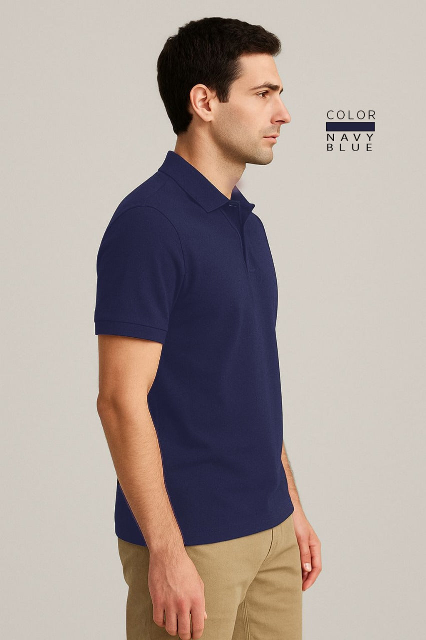 POLO TEE - NAVY BLUE