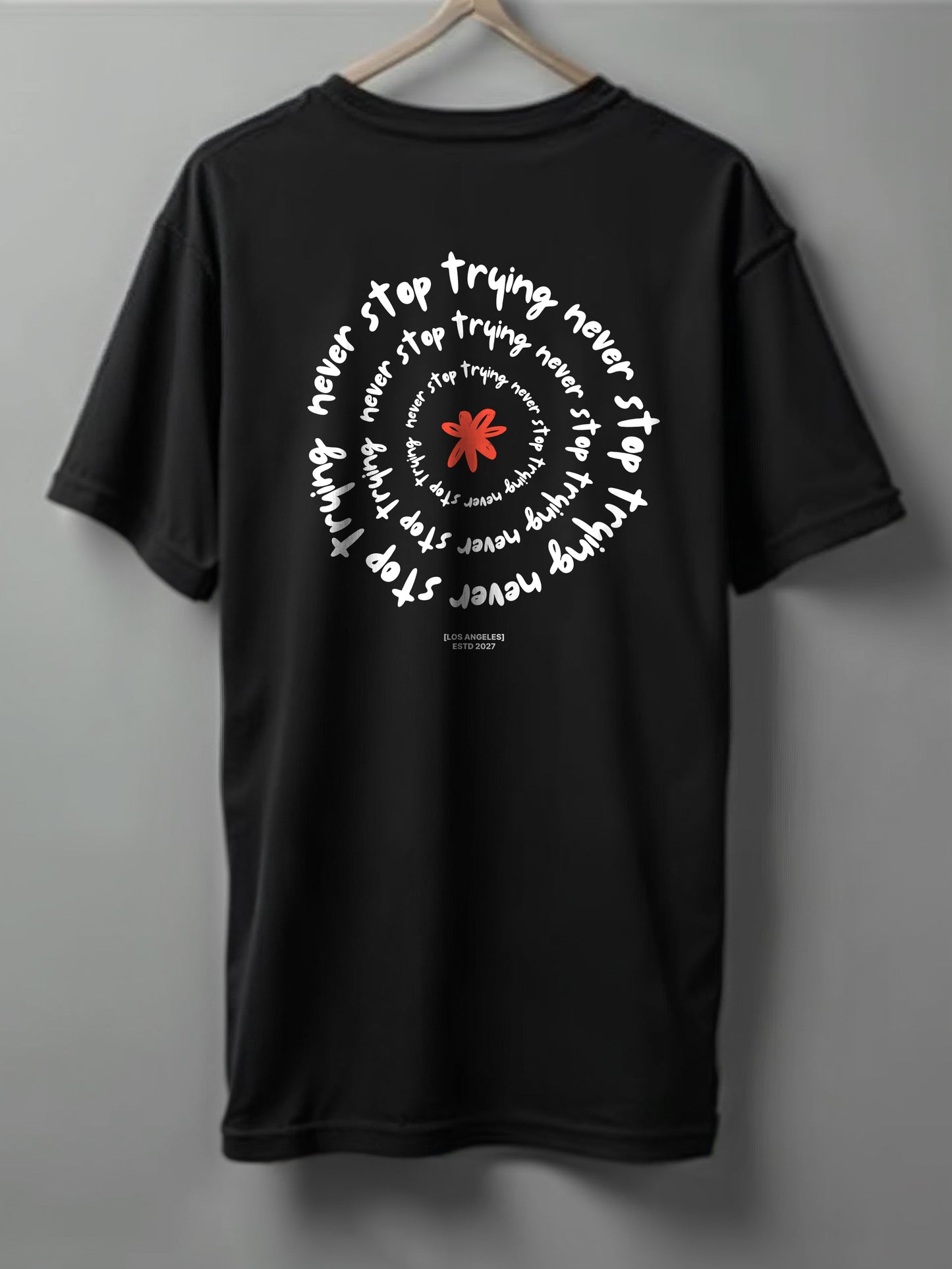 Never Stop Oversized T-Shirt – Black, White & Olive Green