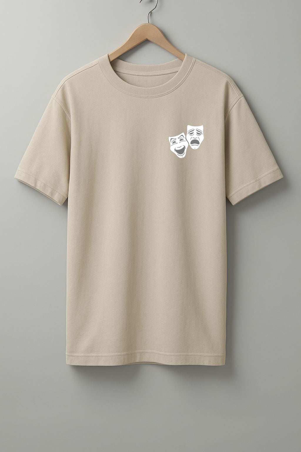 Nobody Care Beige, Black & Maroon T-Shirt