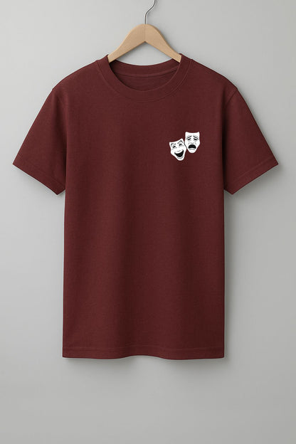 Nobody Care Beige, Black & Maroon T-Shirt