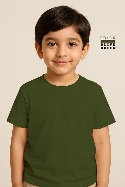 Kids Basic Tee -Olive Green
