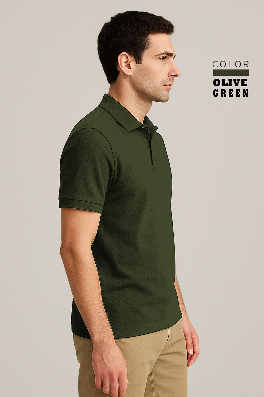 POLO TEE - OLIVE GREEN