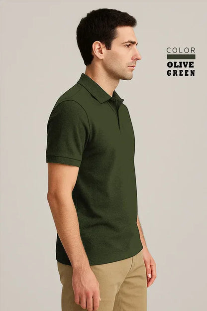 POLO TEE - OLIVE GREEN