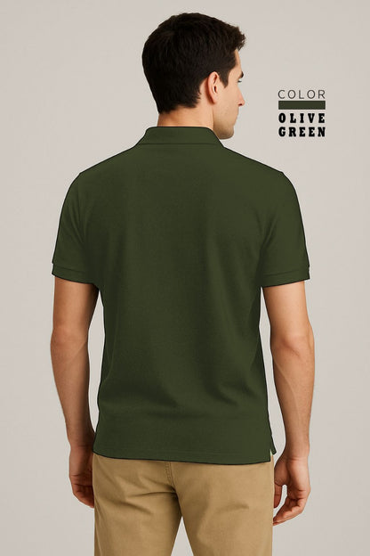 POLO TEE - OLIVE GREEN