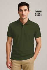 POLO TEE - OLIVE GREEN