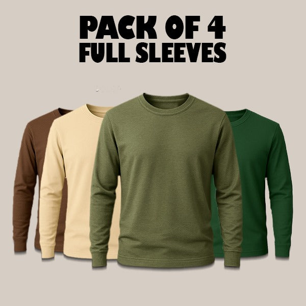Pack of 4 Full Sleeves T-Shirts