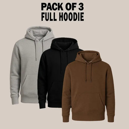 Pack of 3 Full Sleeve Hoodies