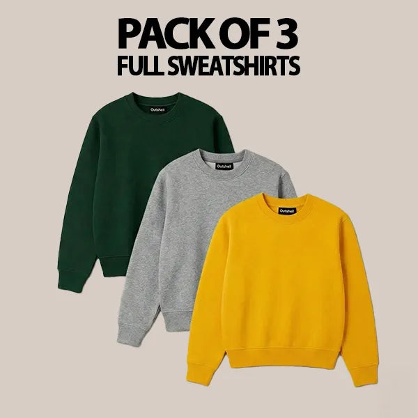 Pack of 3 Full Sleeve Sweatshirts