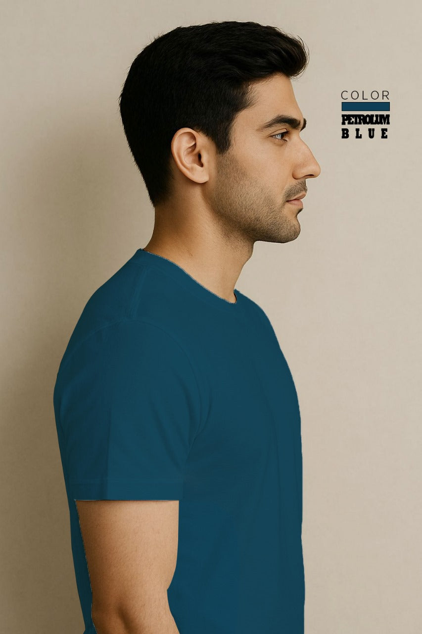 Short Sleeve T-Shirt -Petrolum Blue