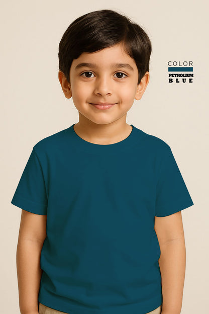 Kids Basic Tee - Petrolum Blue