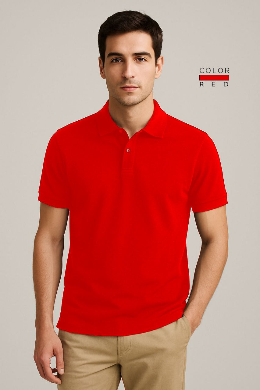 POLO TEE - RED