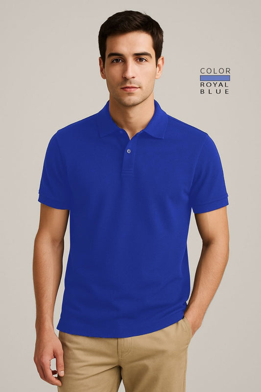 POLO TEE - ROYAL BLUE