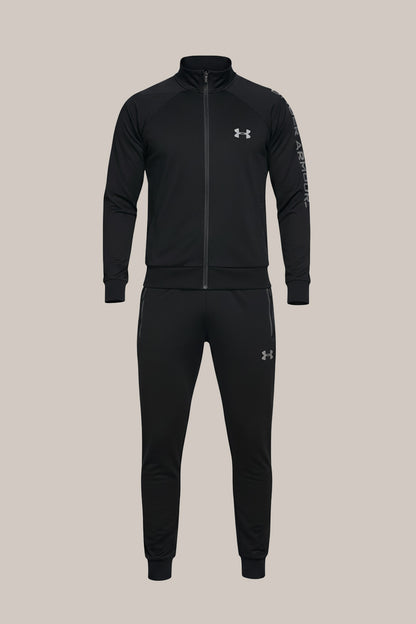 Men’s Black Sports Tracksuit – Full Zip Jacket & Slim Fit Joggers