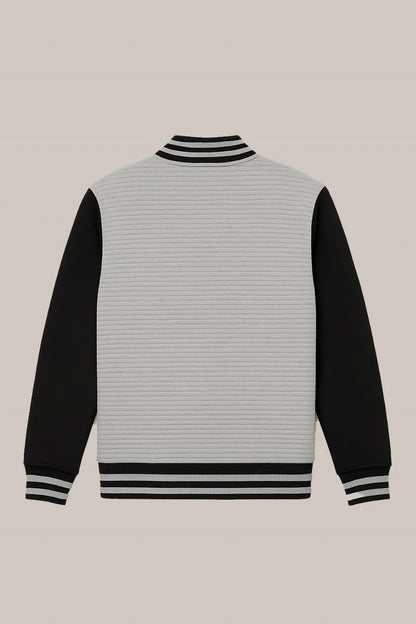 Baseball Jacket Line – Heather Grey & Black