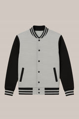 Baseball Jacket Line – Heather Grey & Black
