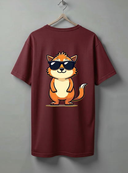 Printed Tee Drop shoulder Squirrel