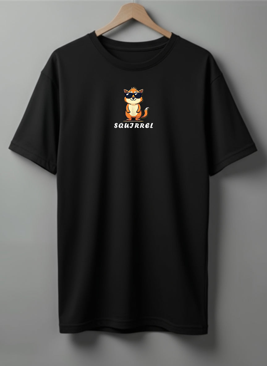 Printed Tee Drop shoulder Squirrel