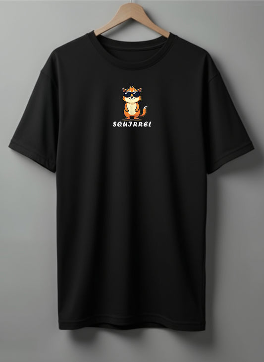 Printed Tee Drop shoulder Squirrel