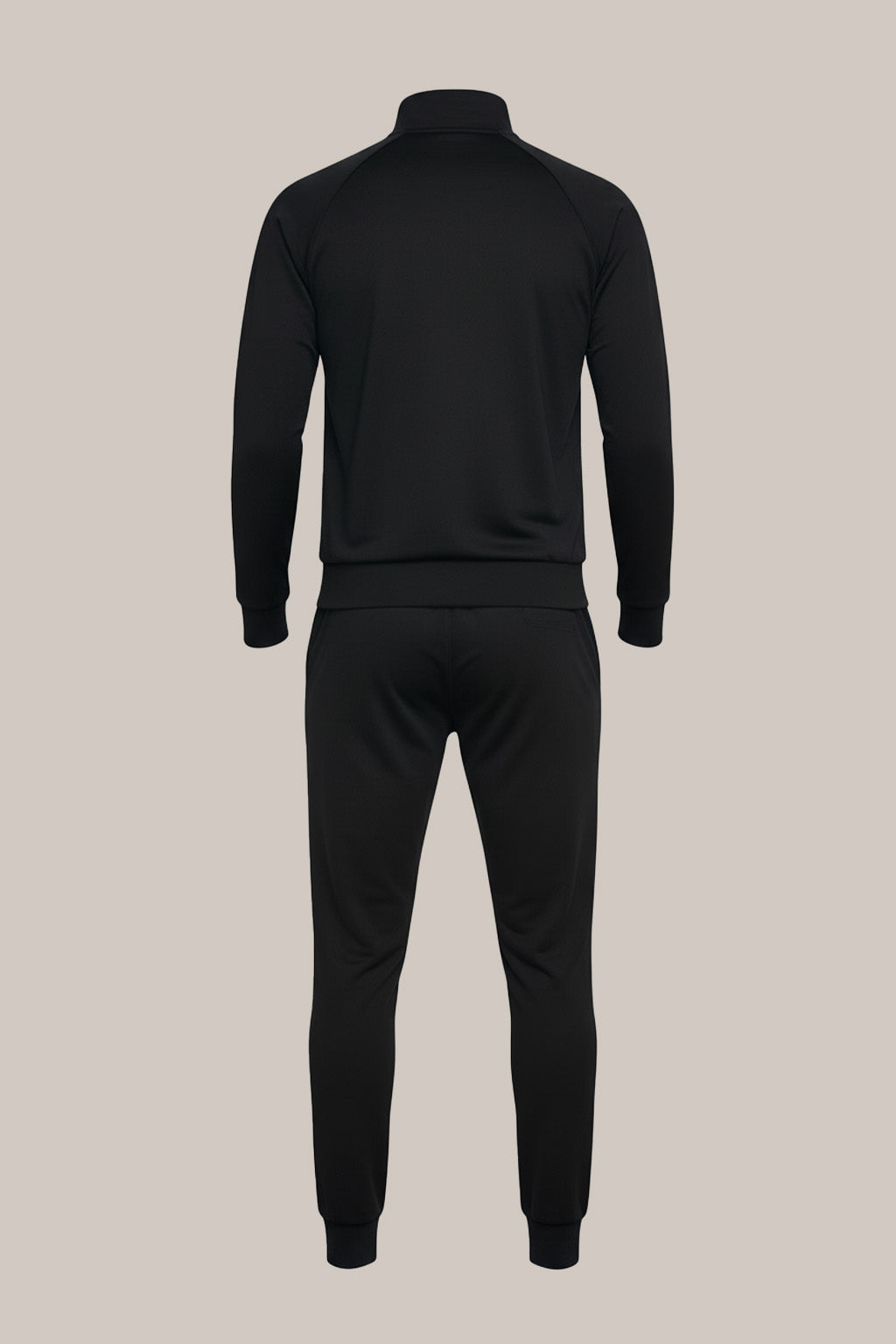 Men’s Black Sports Tracksuit – Full Zip Jacket & Slim Fit Joggers