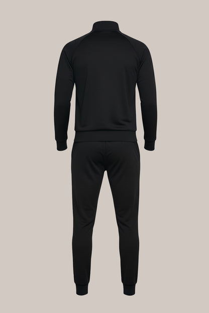 Men’s Black Sports Tracksuit – Full Zip Jacket & Slim Fit Joggers