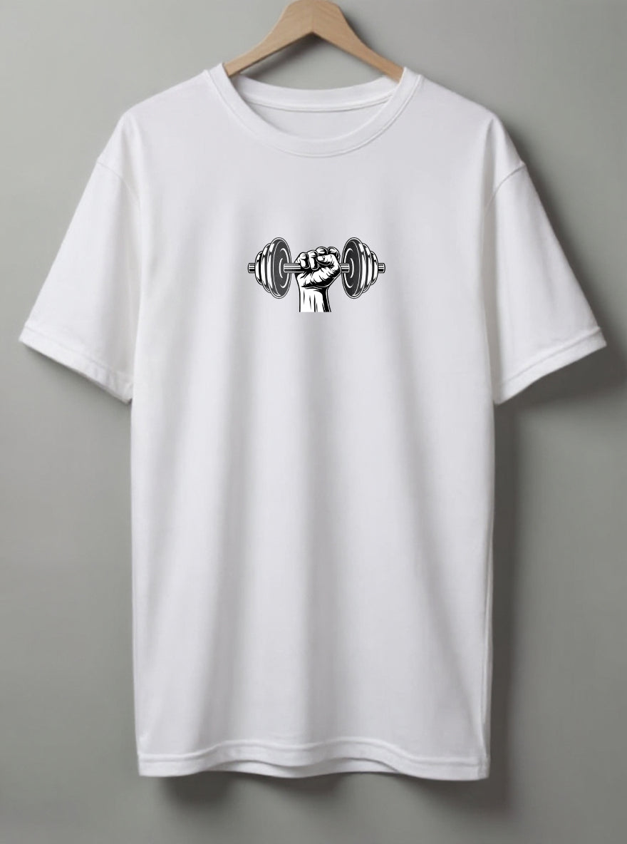 Stronger Drop Shoulder T-Shirt – Black, White & Blue