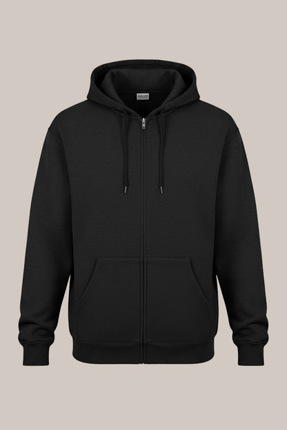 Men’s Classic Black Zipper Hoodie – Everyday Comfort Collection