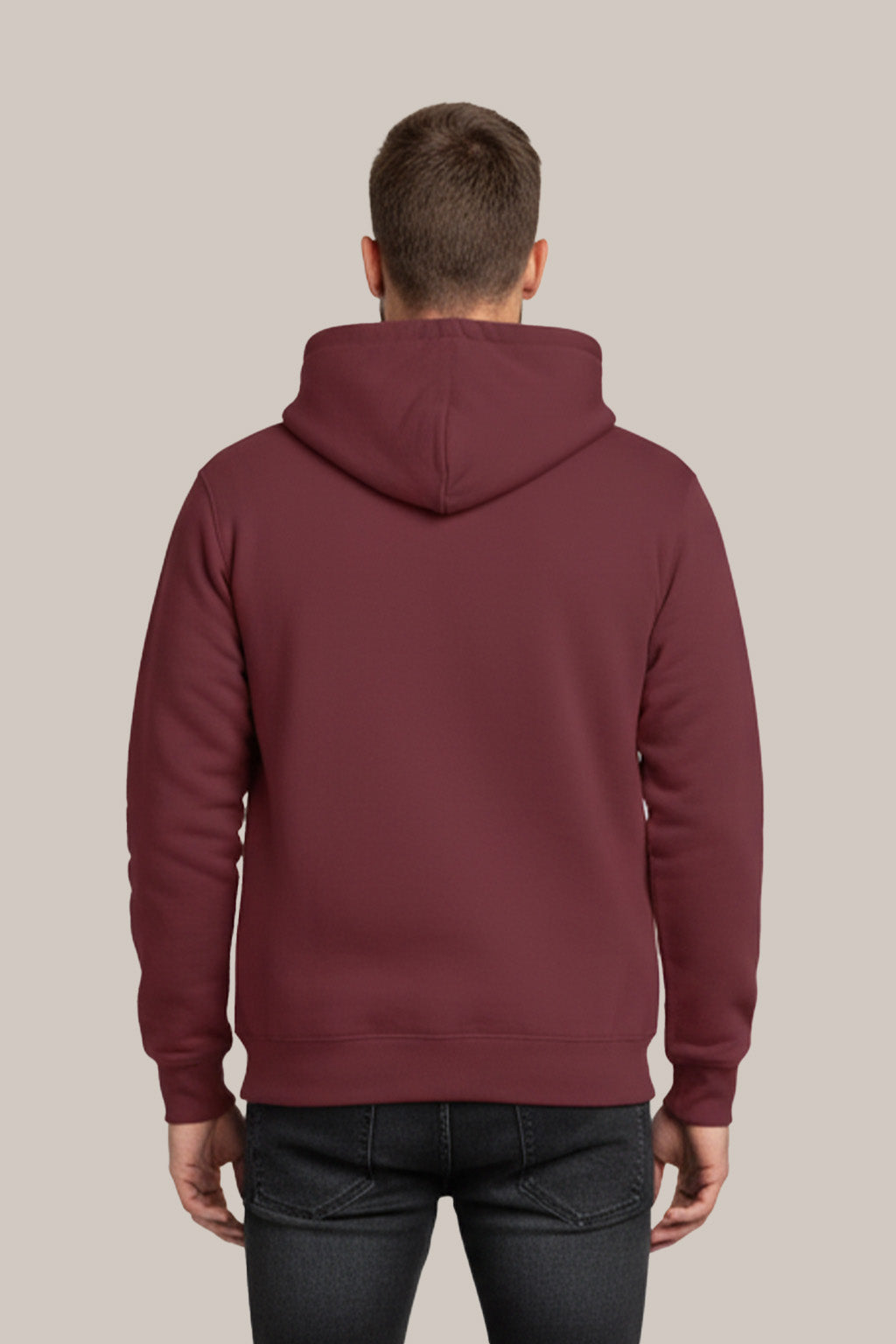 Men’s Classic Maroon Zipper Hoodie – Everyday Comfort Collection