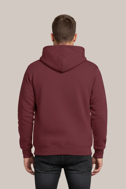 Men’s Classic Maroon Zipper Hoodie – Everyday Comfort Collection