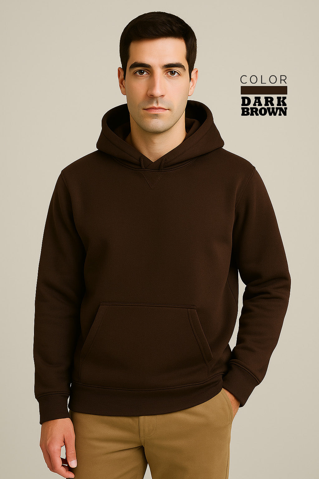 Warm Brown Hoodie – Earthy Vibes, Everyday Comfort