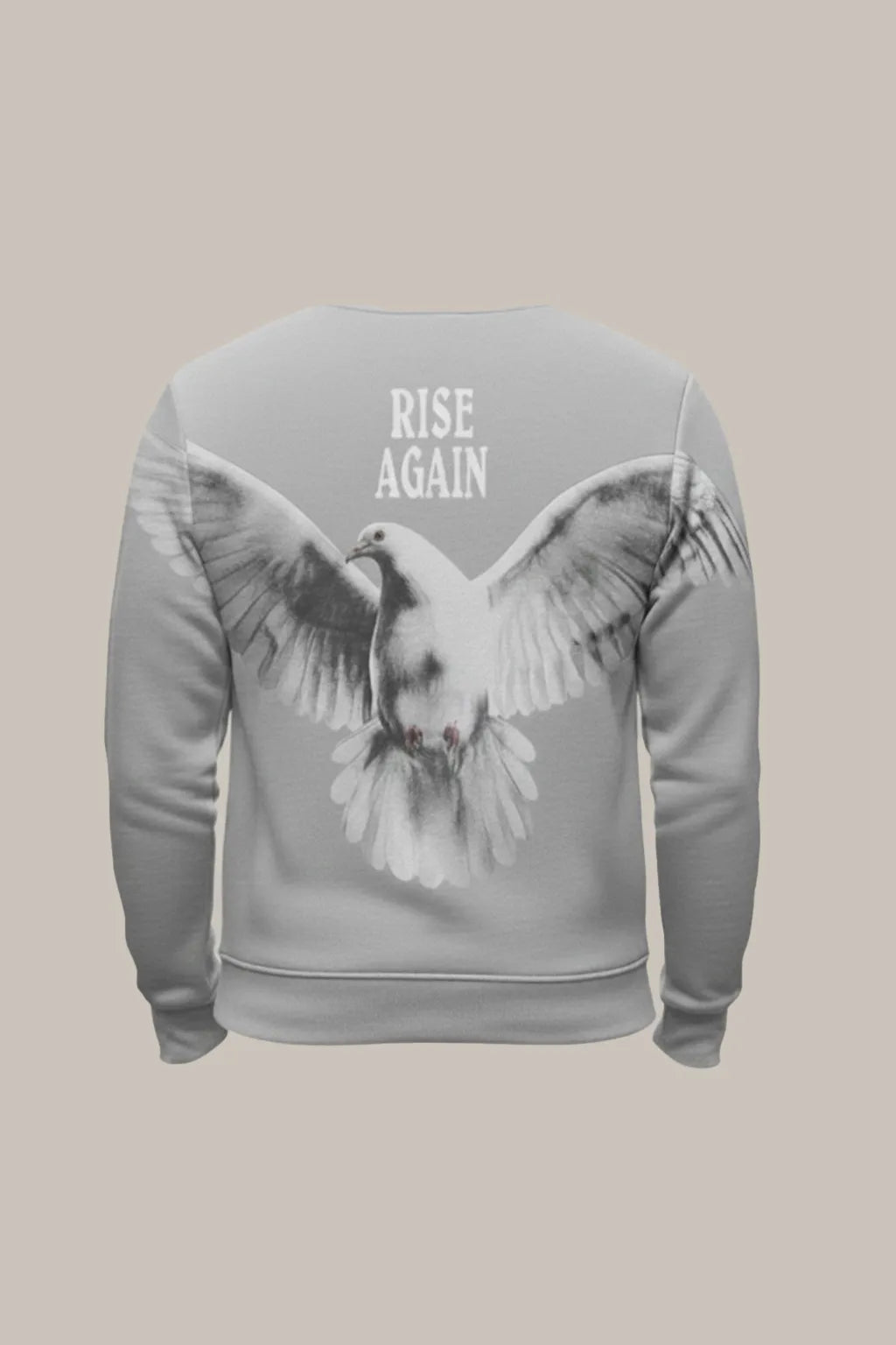 RISE AGAIN Printed Sweatshirt – Heather Grey