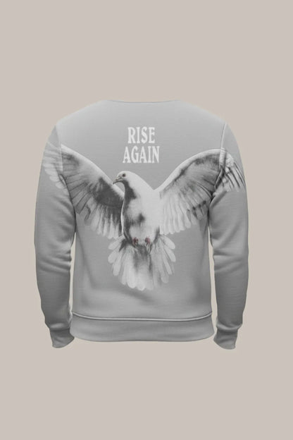 RISE AGAIN Printed Sweatshirt – Heather Grey