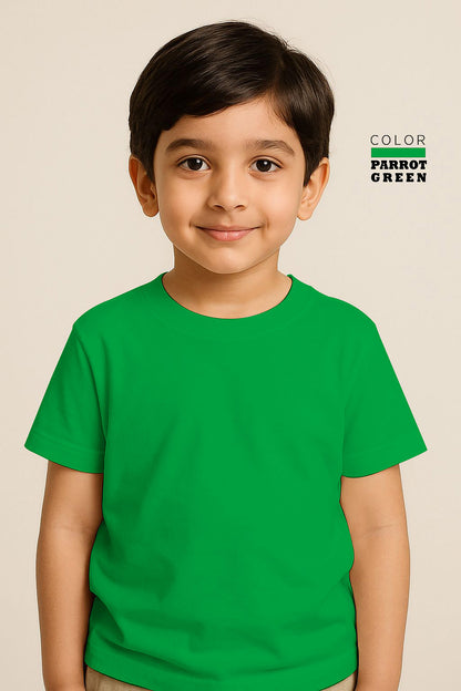 Kids Basic Tee -Parrot Green