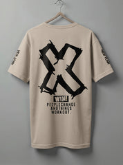 Win Oversized T-Shirt – Beige & White